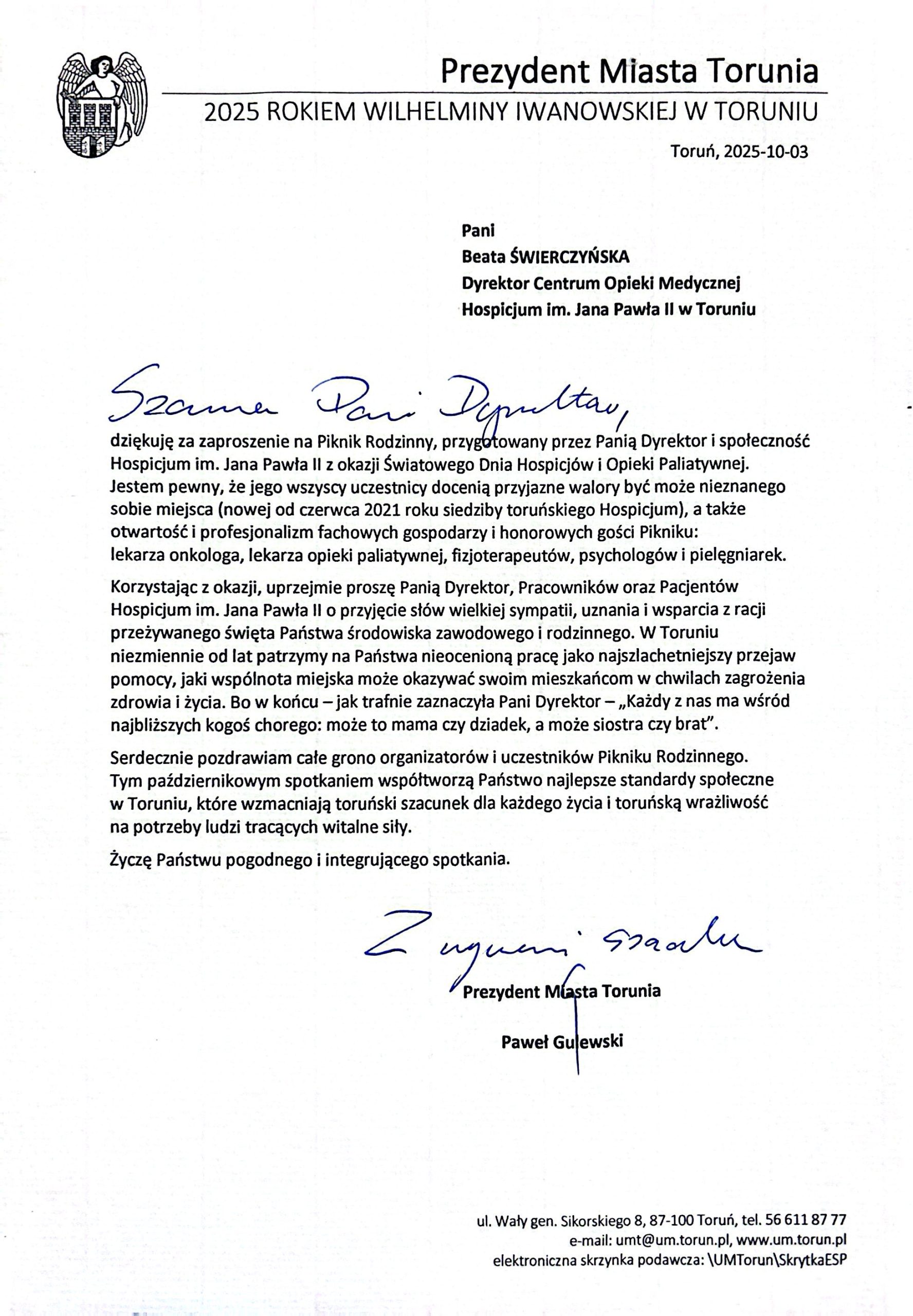 Prezydent Miasta Torunia